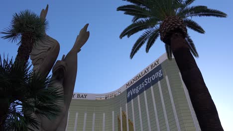 2017---low-angle-of-the-Mandalay-Bay-Hotel-with-large-sign-saying-vegastrong-following-Americas-worst-mass-shooting-in-Las-Vegas