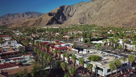 Drone-aerial-establishing-shot-of-Palm-Springs-California-1