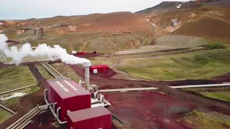 Drone-aerial-over-the-Krafla-geothermal-power-plant-in-Iceland-where-clean-electricity-is-generated-3