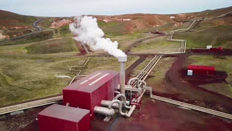 Drone-aerial-over-the-Krafla-geothermal-power-plant-in-Iceland-where-clean-electricity-is-generated-6