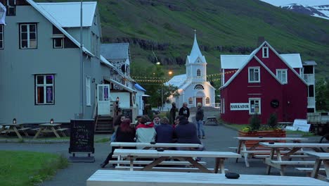 Diners-eat-and-drink-at-a-local-pub-in-Seydisfjordur-Iceland-1