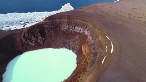 Beautiful-aerial-over-a-massive-caldera-in-the-Askja-region-of-Iceland-desolate-highlands-6