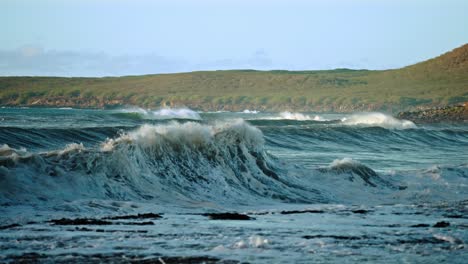 Extreme-slow-motion-of-beautiful-ocean-waves-crashing-into-Kaiaka-Rock-Molokai-Hawaii-11