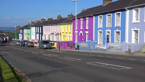 A-quaint-street-of-multicolored-houses-in-a-small-village-in-Wales-1