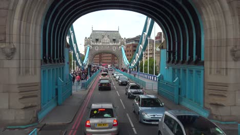 A-POV-shot-crossing-the-Tower-Bridge-in-London-England-on-a-doubledecker-bus