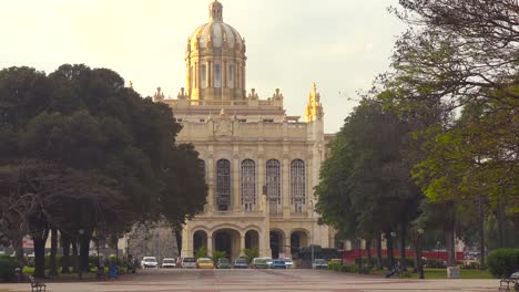 Establishing-shot-of-the-Museum-Of-Revolution-in-Havana-Cuba