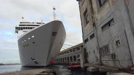 Massive-cruise-ships-dock-at-Havana-harbor-Cuba
