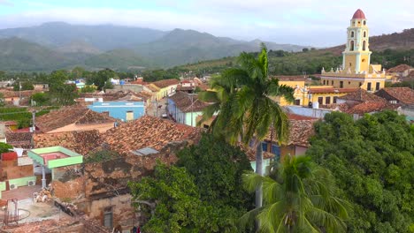 A-beautiful-overview-of-the-town-of-Trinidad-Cuba-with-The-Church-Of-The-Holy-Trinity-visible