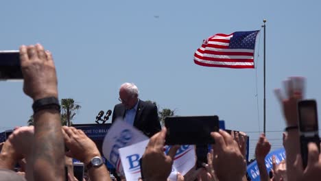 Bernie-Sanders-speaks-in-front-of-a-huge-crowd-at-a-political-rally