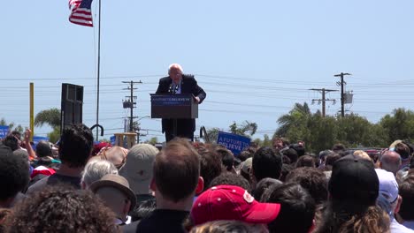 Bernie-Sanders-Spricht-Vor-Einer-Riesigen-Menschenmenge-Bei-Einer-Politischen-Kundgebung-Und-Verkündet-Donald-Trump-Toast