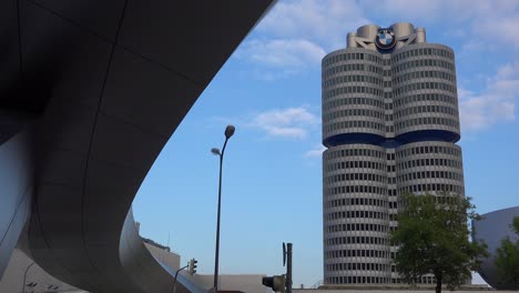 Establishing-shot-of-BMW-headquarters-in-Munich-Germany-3