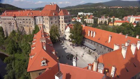 An-aerial-view-of-Cesk-Krumlov-a-lovely-small-Bohemian-village-in-the-Czech-Republic-1