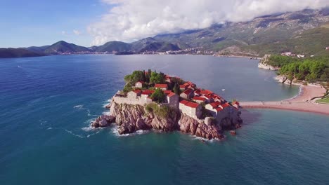 Remarkable-aerial-shot-over-the-beautiful-Sveti-Stefan-island-in-Montenegro-5