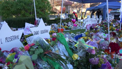 2018---memorial-to-victims-of-the-racist-hate-crime-mass-shooting-at-the-Tree-Of-Life-synagogue-in-Pittsburgh-Pennsylvania-2