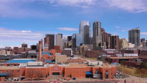 Good-aerial-of-downtown-Denver-Colorado-business-district-and-establishing-skyline-3