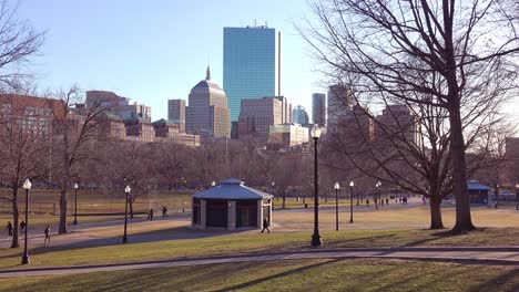 Downtown-Boston-Massachusetts-with-Boston-Common-park-and-church-1