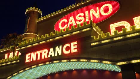 Establishing-shot-of-neon-Casino-lights-at-a-generic-gambling-casino-in-Nevada