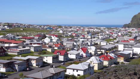 Establishing-shot-of-the-town-of-Heimaey-in-the-Westman-Islands-Vestmannaeyjar-Iceland--2