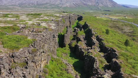 Beautiful-aerial-over-the-mid-Atlantic-Ridge-at-Thingvellir-Iceland-3