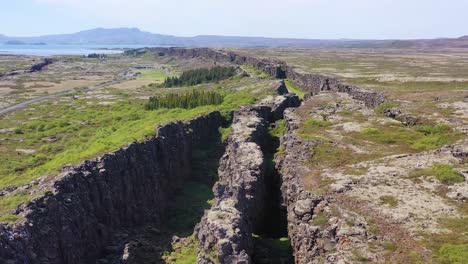 Beautiful-aerial-over-the-mid-Atlantic-Ridge-at-Thingvellir-Iceland-5