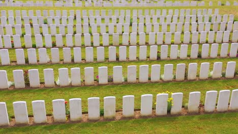Aerial-over-headstones-of-the-Etaples-France-World-War-cemetery-military-graveyard-and-headstones-of-soldiers-2
