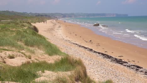 Einrichtung-Von-Omaha-Beach-Normandie-Frankreich-Ort-Der-Invasion-Der-Alliierten-Des-Zweiten-Weltkriegs-D-day