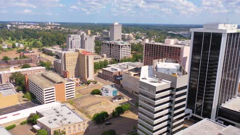 Good-aerial-establishing-shot-of-buildings-in-the-downtown-business-district-of-Jackson-Mississippi-with-state-capitol-distant-1