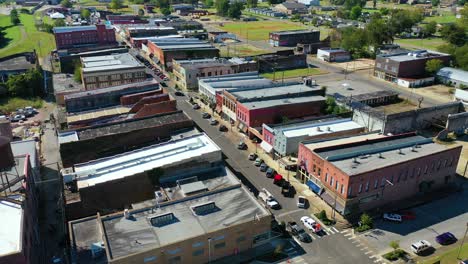 Aerial-around-the-town-of-West-Helena-Arkansas-small-poor-abandoned-rundown-and-poverty-stricken-4