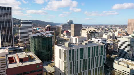 Good-aerial-over-Portland-Oregon-business-district-downtown-1