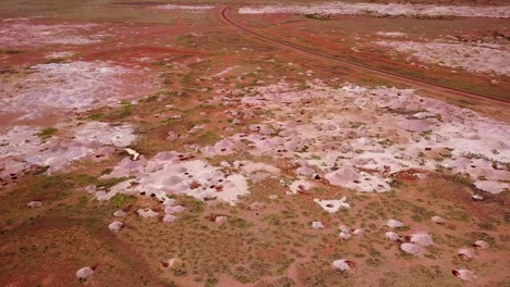Aerial-drone-shot-of-opal-mines-and-mining-tailings-in-the-desert-outback-of-Coober-Pedy-Australia-5
