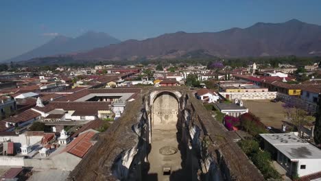 A-rising-aerial-of-the-Colegio-de-San-Lucas-of-the-Society-Of-Jesus-church-in-Antigua-Guatemala-destroyed-by-earthquakes-2