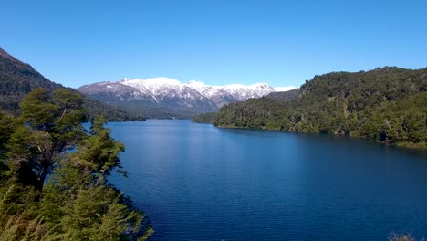 Aerial-of-Lago-Correntoso-and-the-Andes-mountains-in-Parque-Nacional-Nahuel-Huapi-Bariloche
