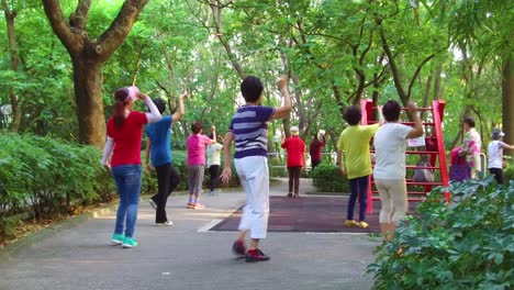 Chinese-seniors-practice-tai-chi-in-a-park-in-the-early-morning-in-Hong-Kong-China-3