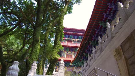 Establishing-shot-of-the-Buddhist-monastery-at-Tian-Tan-Buddha-on-Lantau-Island-Hong-Kong-China
