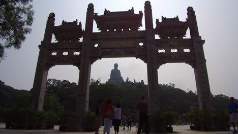Establishing-shot-of-a-giant-gate-at-Tian-Tan-Buddha-on-Lantau-Island-Hong-Kong-China-1