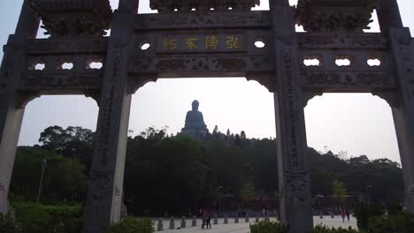 Establishing-shot-of-a-giant-gate-at-Tian-Tan-Buddha-on-Lantau-Island-Hong-Kong-China-2