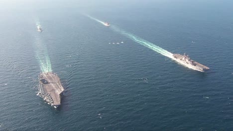 Aerial-Of-Us-Navy-Ships-And-Aircraft-Carriers-Of-The-John-C-Stennis-Carrier-Strike-Group