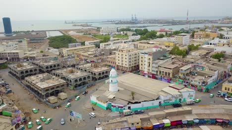 Good-aerial-over-the-downtown-region-of-Djibouti-or-Somalia-in-North-Africa