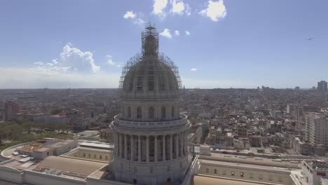 Aerial-around-the-capital-dome-reveals-the-city-of-Havana-Cuba-2