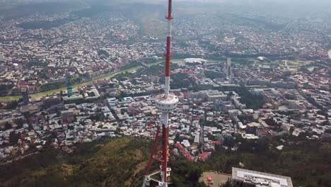 Aerial-Around-The-Tbilisi-Tv-Broadcasting-Tower-In-The-Republic-Of-Georgia-2