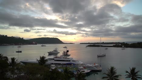 Time-Lapse-Of-Yachts-And-Please-Boats-In-The-Harbor-Of-Port-Vila-Vanuatu-Pacific-Islands