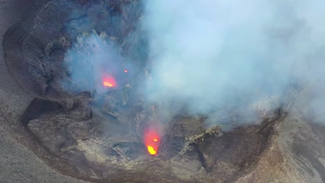 Stunning-Dramatic-Aerial-Over-Mt-Yasur-Volcano-Volcanic-Eruption-Lava-On-Tanna-Island-Vanuatu-2