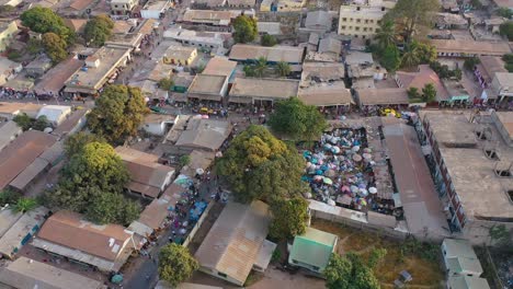 Very-Good-Aerial-Over-West-African-Street-Market-In-Gambia-Passes-For-Guinea-Bissau-Sierra-Leone-Nigeria-Ivory-Coast-Or-Liberia-1