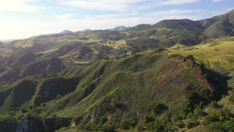 Beautiful-Aerial-Over-Remote-Hills-And-Mountains-In-Santa-Barbara-County-Central-California-2
