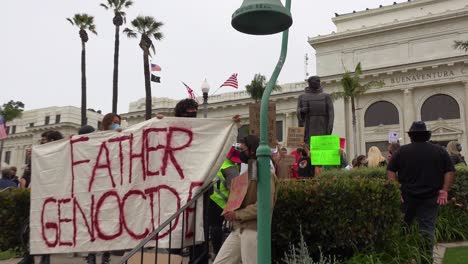 Chumash-American-Indian-Protest-Against-Father-Junipero-Serra-Statue-In-Front-Of-City-Hall-Ventura-California-2
