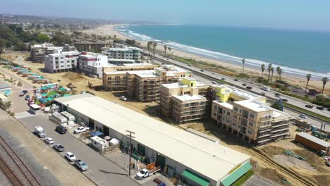 Aerial-Of-Condos-And-Development-Construction-Along-The-Pacific-Coast-Near-Ventura-California