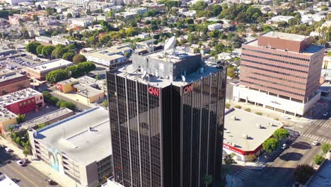 Aerial-Of-The-Cnn-Cable-News-Building-In-Hollywood-Los-Angeles-Bureau-California-2
