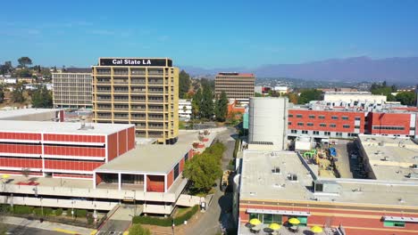 Aerial-Of-Cal-State-La-University-Campus-East-Los-Angeles-California-1