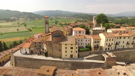 An-Aerial-View-Shows-A-Monastery-In-Tuscany-Italy