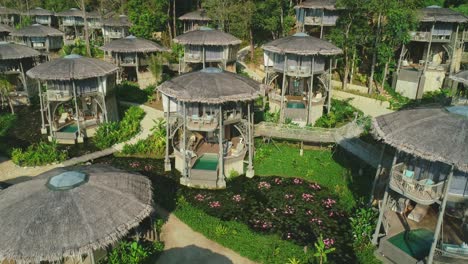 Tourist-Lodgings-Are-Seen-In-A-Thailand-Jungle-Resort